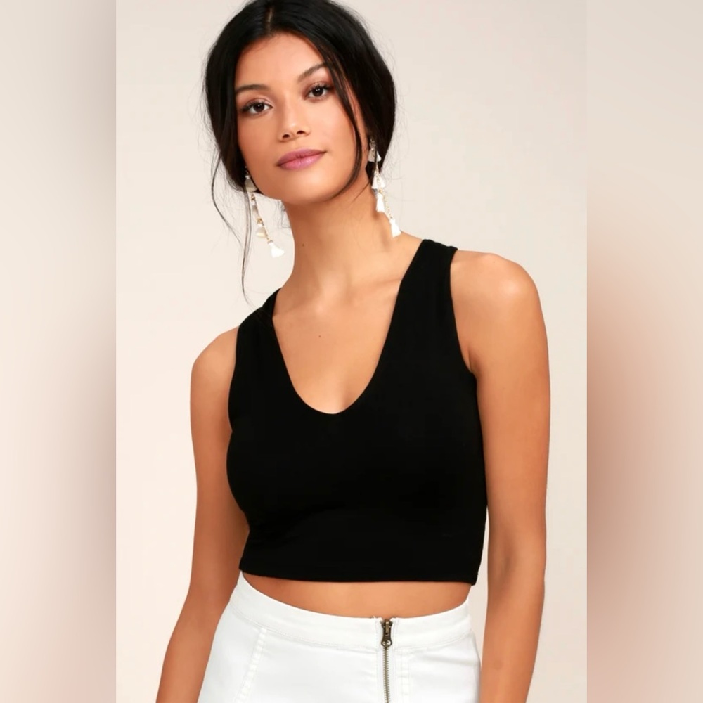 Feel Like Dancing Black Crop Top